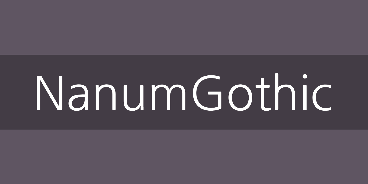 NanumGothic Font